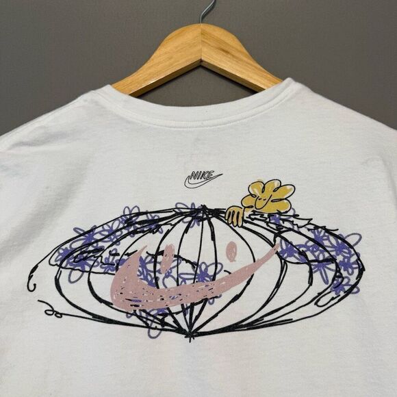 Nike Short Sleeve White T-Shirt Men’s Size XL 100% Cotton Essential - Picture 9 of 12